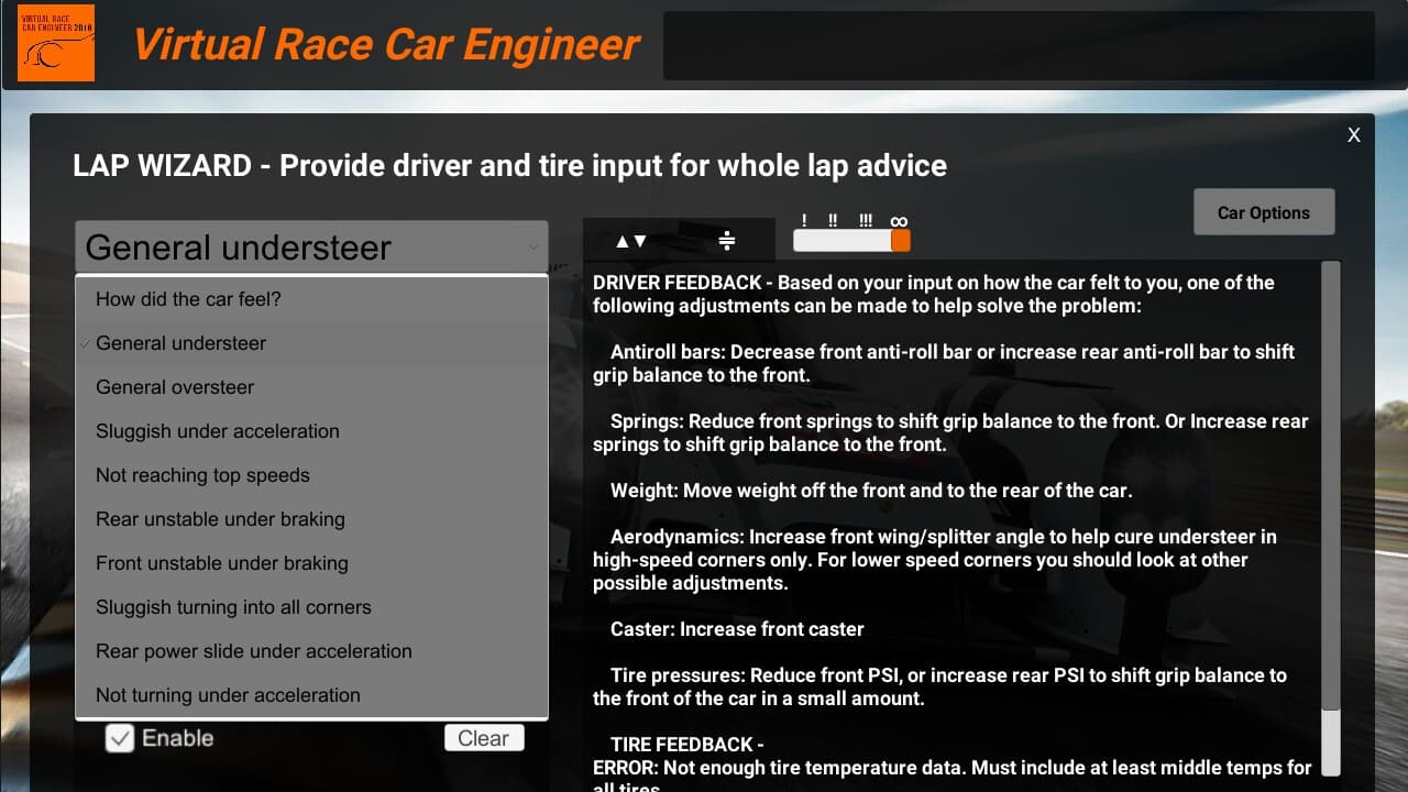Virtual Race Car Engineer 2020 screenshot 6