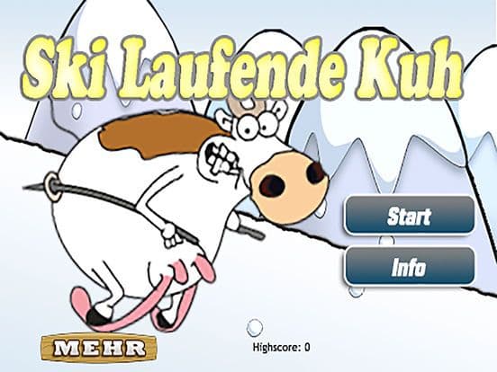 Die Verrückte Ski Laufende Kuh Gratis screenshot 2