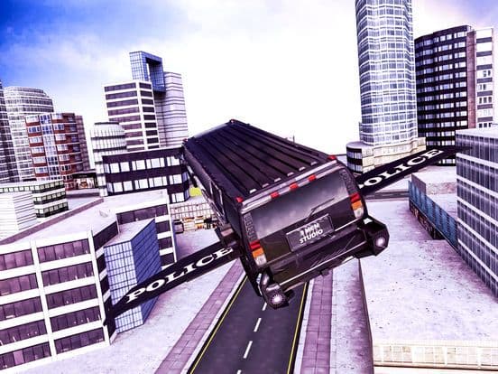 Free Futuristic Flying 3d limousine Simulator game screenshot 4