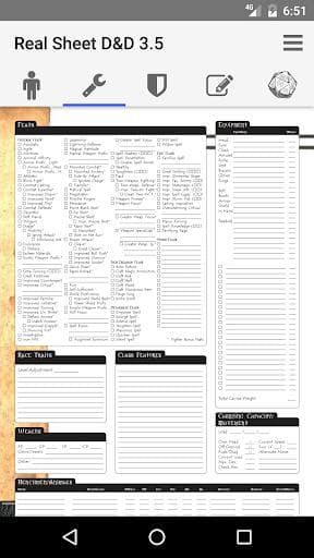 Real Sheet: D&D 3.5 + Dices screenshot 6