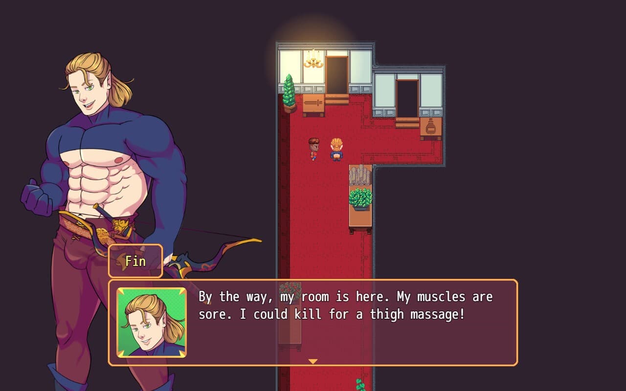 Burning Horns: A Bara Isekai JRPG screenshot 4