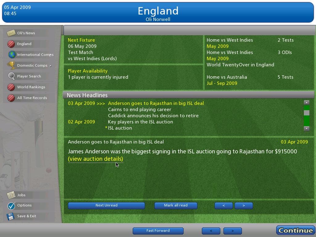 Cricket Coach 2009 screenshot 4