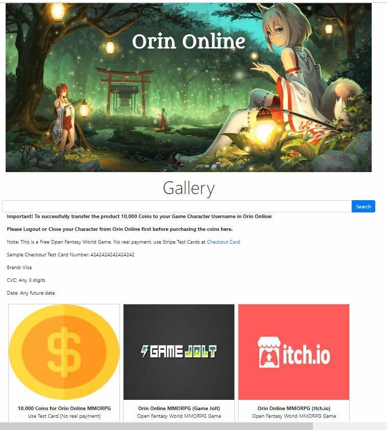Orin Online PVP MMORPG
