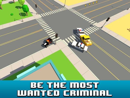 Smashy Car Race 3D: Pixel Cop Chase screenshot 2