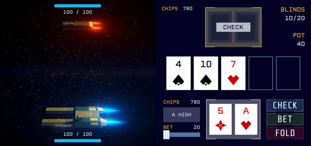 Star Battle Poker (Ludum Dare 41) screenshot 4