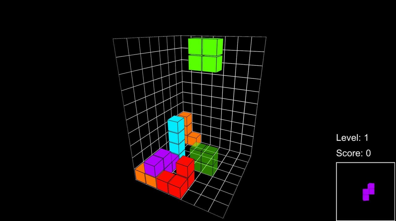 3D Tetris (Rain)