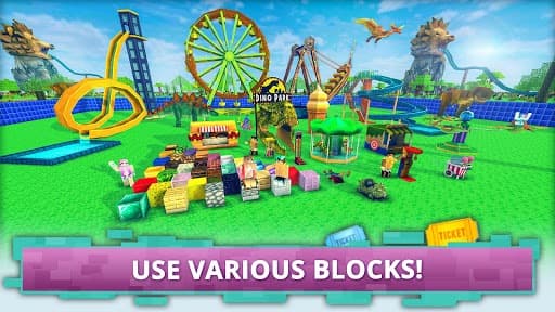 Dino Theme Park Craft: Ride Dinosaur Rollercoaster screenshot 6