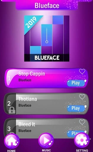 Blueface Piano Tiles 2019 screenshot 2
