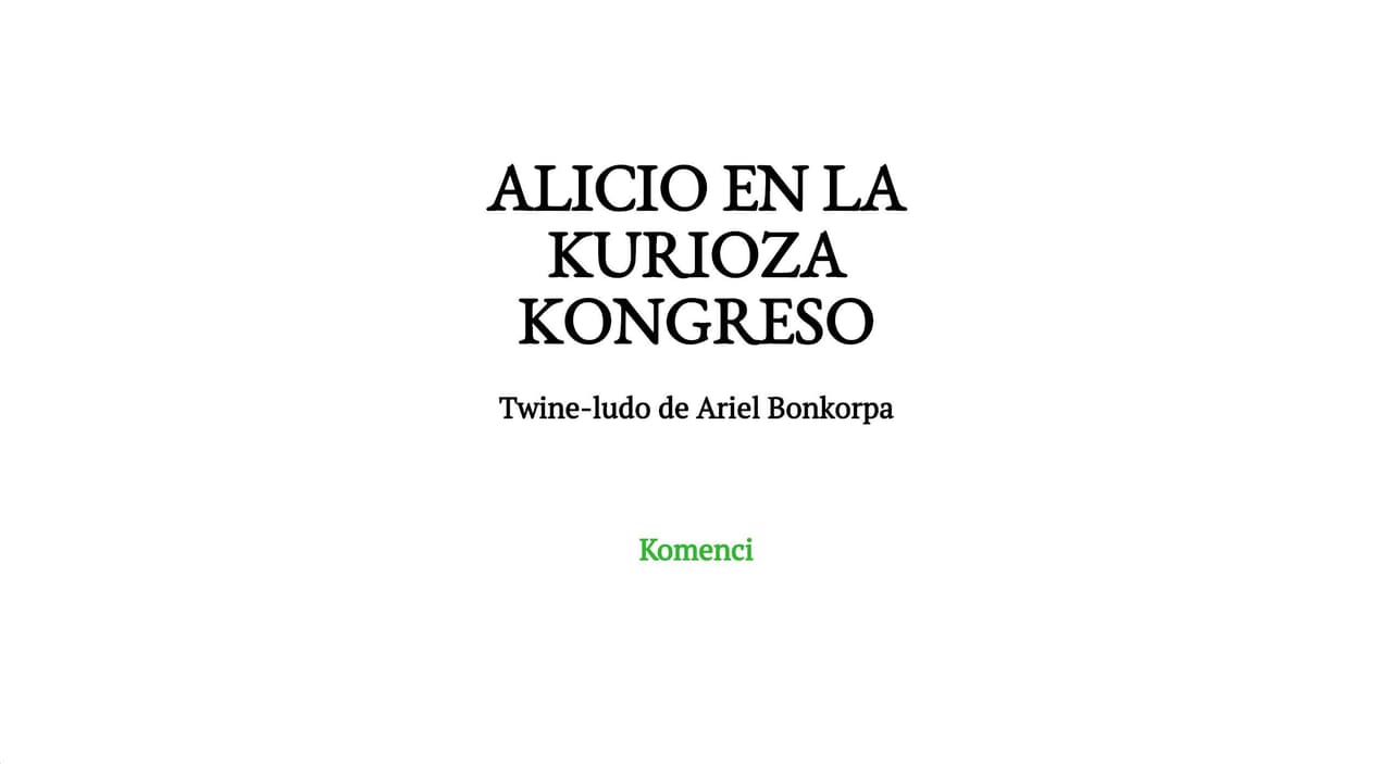 Alicio en la Kurioza Kongreso screenshot 2