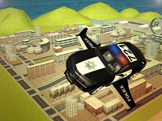 Flying Police Car Simulator 3d games screenshot 2