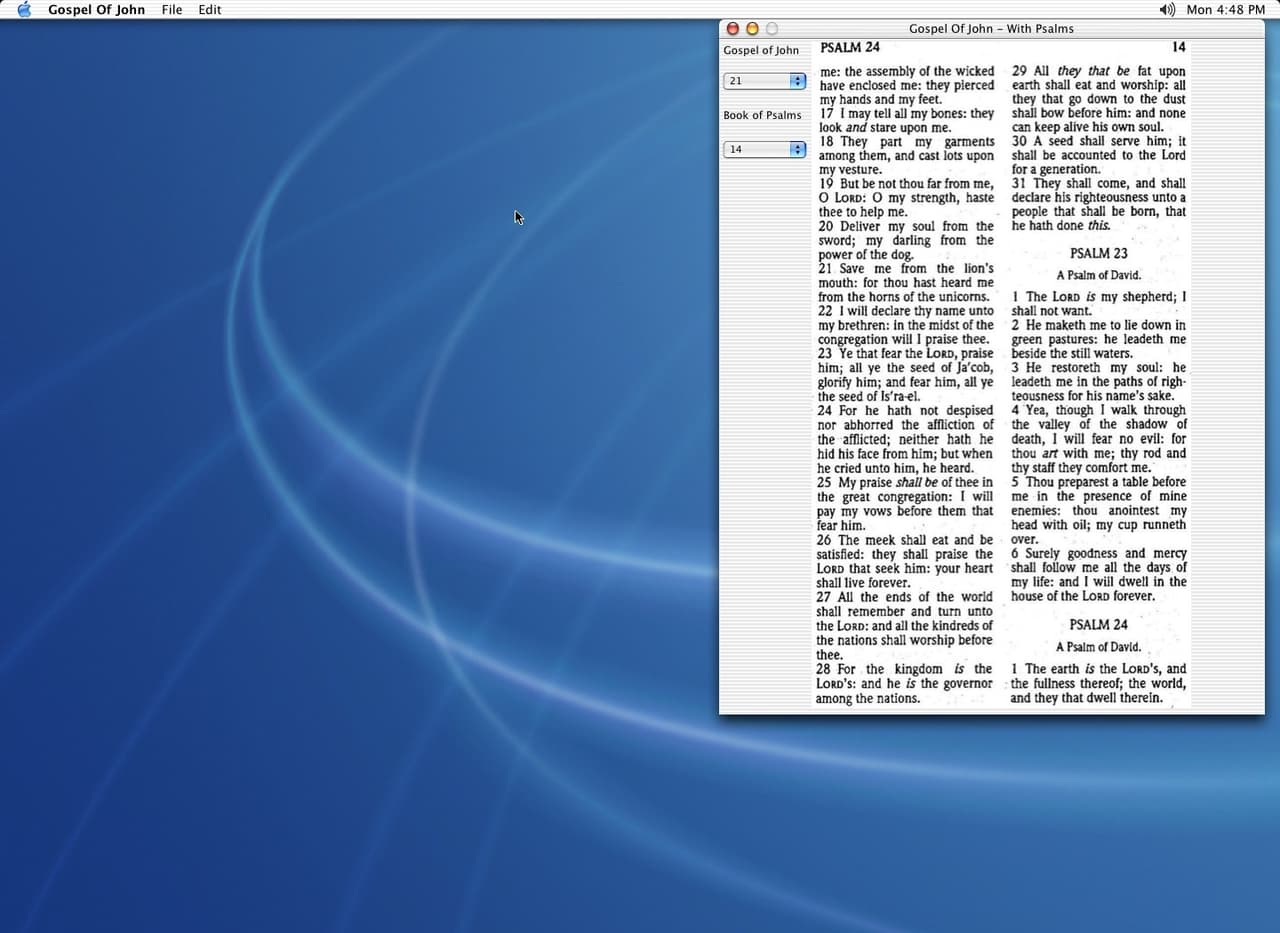 GospelOfJohn&PsalmsRealBasic screenshot 2