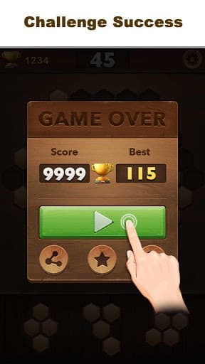 Wood Block Hexagon screenshot 3
