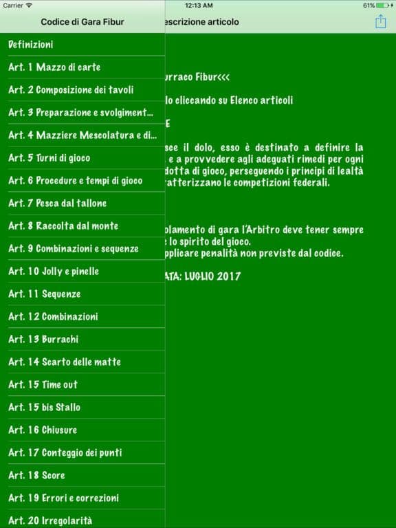 Codice di Gara Burraco screenshot 3