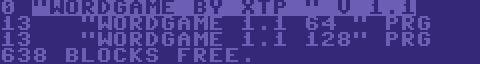 Wortspiel / Wordgame (C64/C128)
