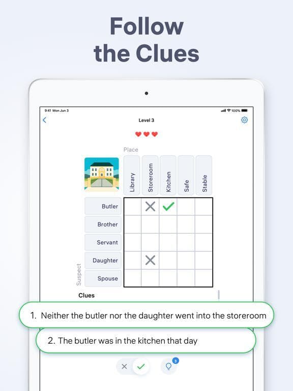 Logic Puzzles - Clue Game screenshot 2