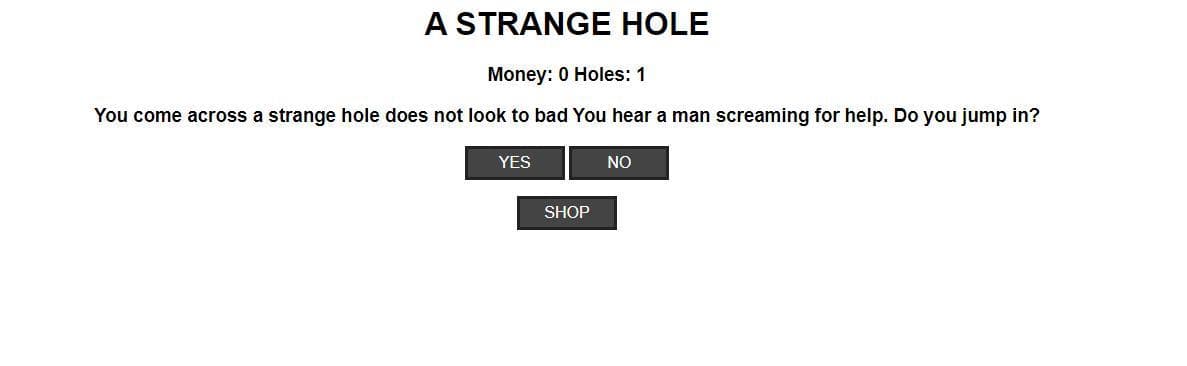 A STRANGE HOLE