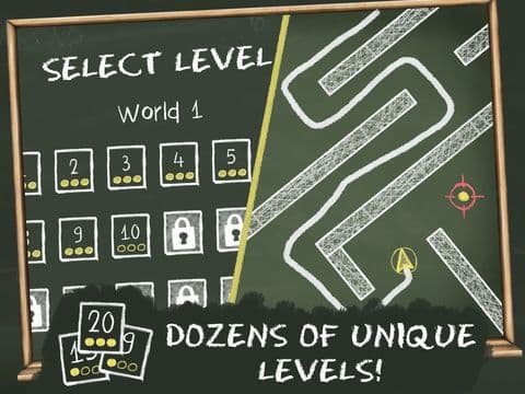 Blind Line - Blackboard Chalk Puzzle Game screenshot 3