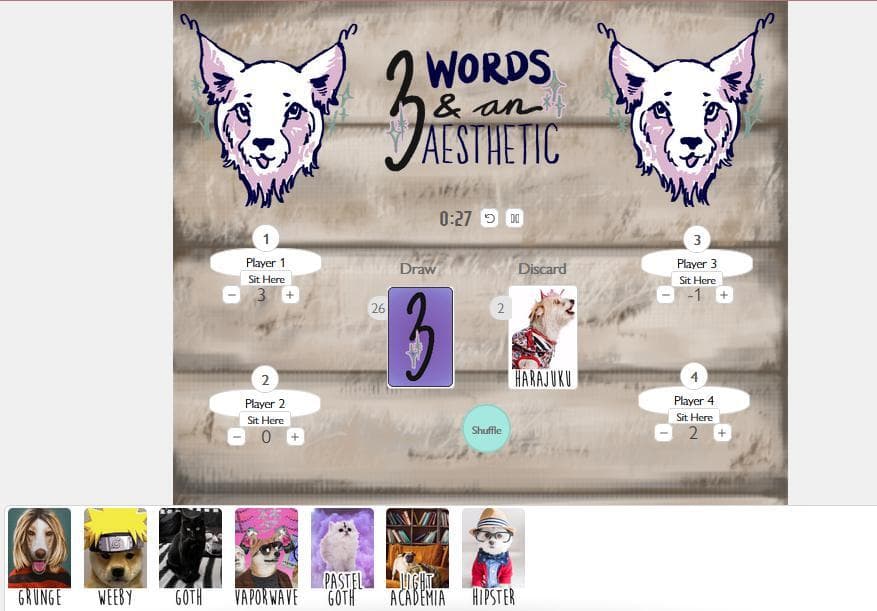 3 Words and an Aesthetic