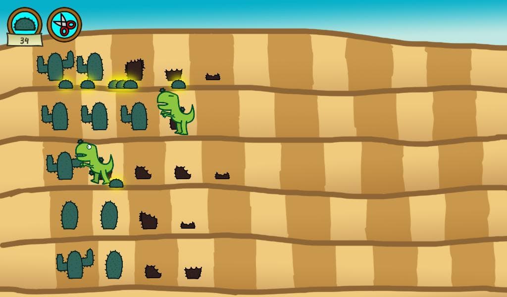 Cactus vs. Dinosaurs (Godot Wild Jam #6)