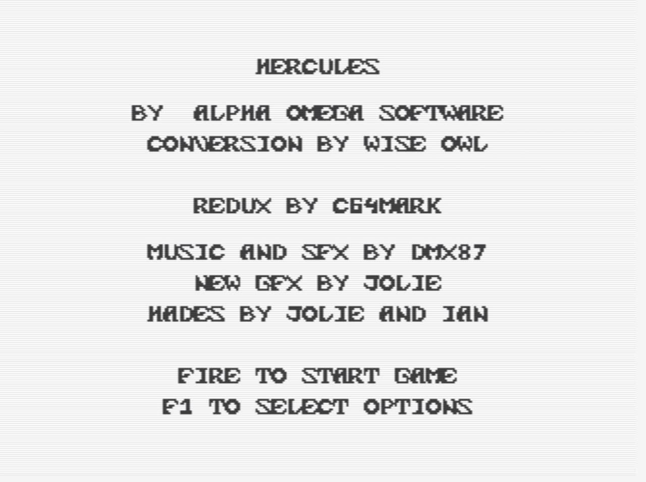 Hercules (itch) (C64Mark) screenshot 2