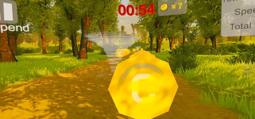 VR health care (running exercise): VR walking and running along beautiful seabeach and sakura forests screenshot 3