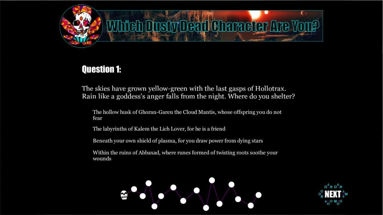 Viral Dusty Dead Identity Quiz screenshot 2