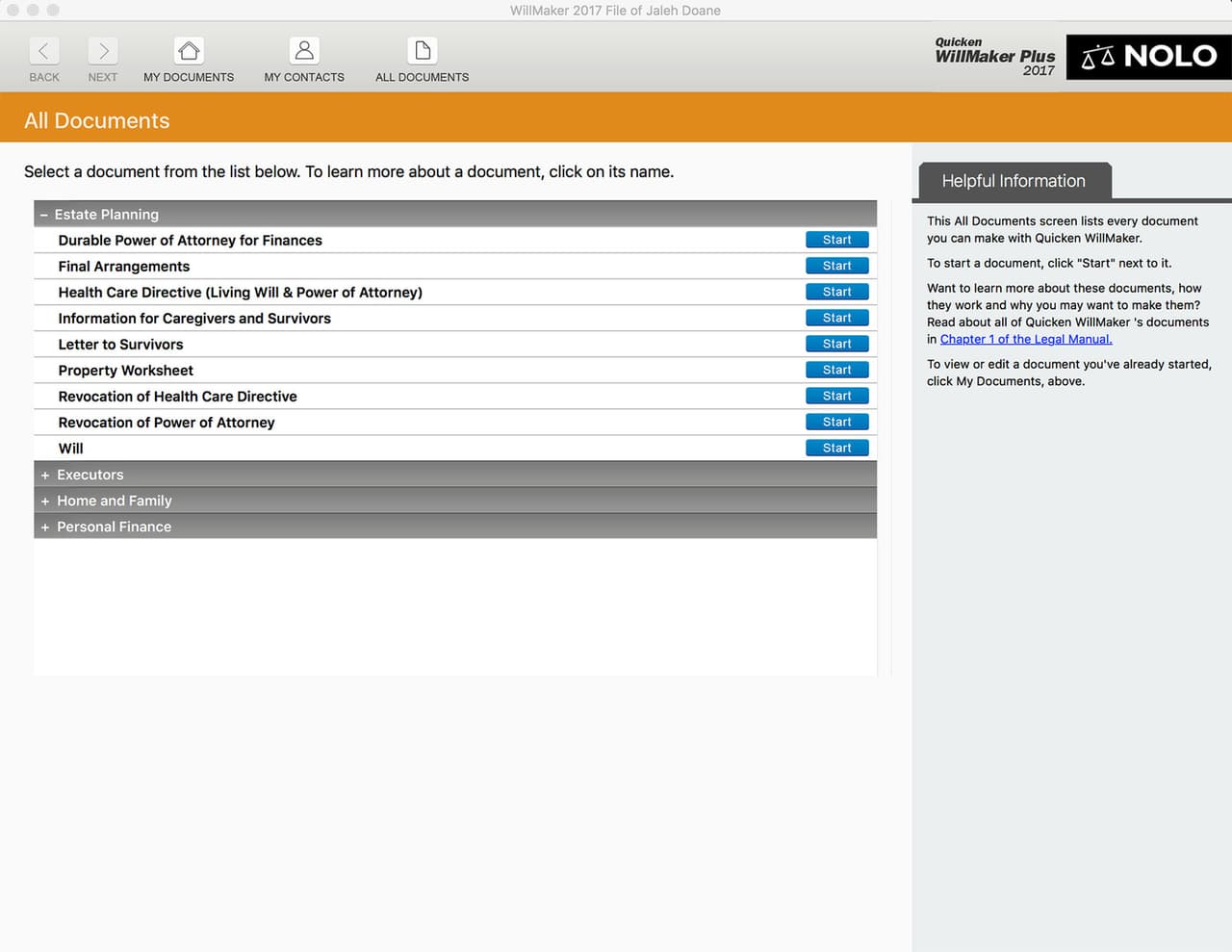 Quicken WillMaker Plus 2017 screenshot 5
