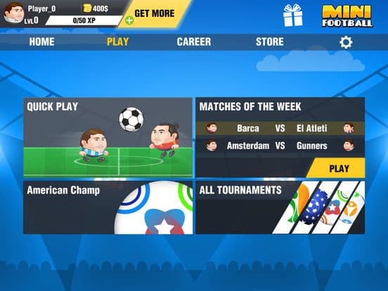 Mini Football Head Soccer screenshot 2