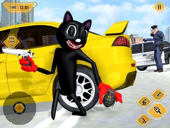 Scary Cartoon Cat Crime City screenshot 2