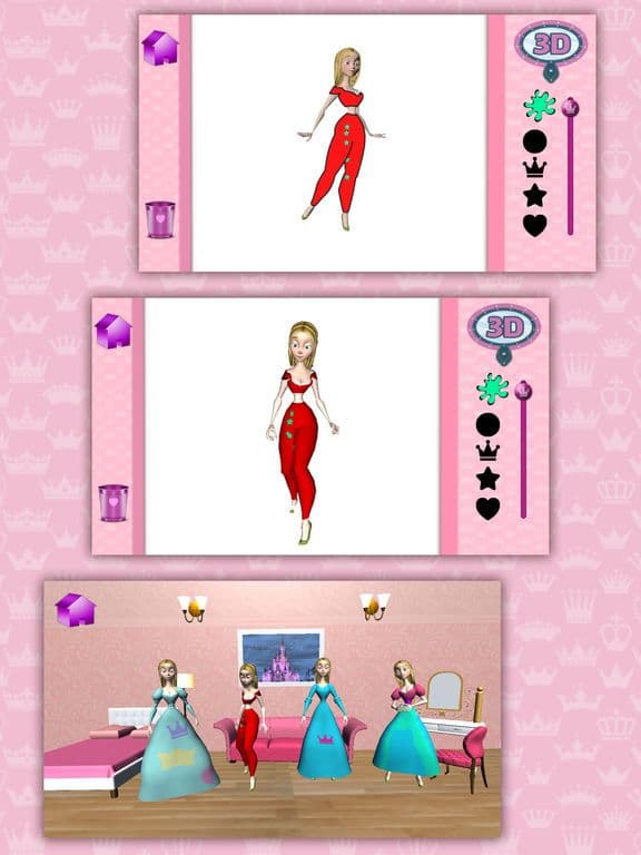Princesses 3D Coloring book - Painting game screenshot 4