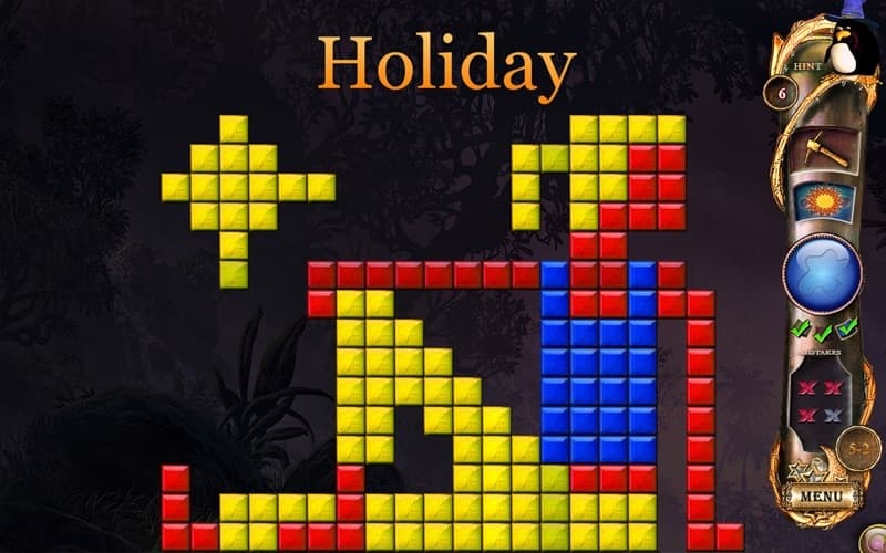 Fantasy Mosaics 11: Fleeing from Dinosaurs screenshot 4