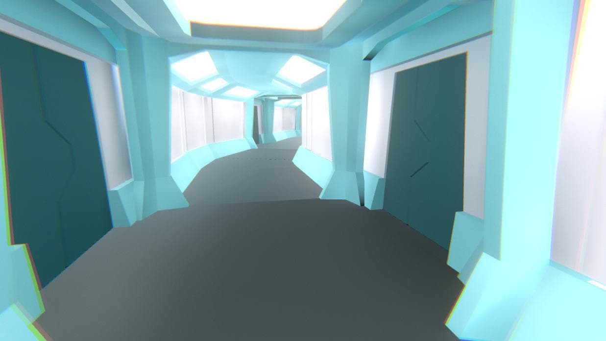 [WEB DEMO] Low Poly Sci Fi Corridor screenshot 3