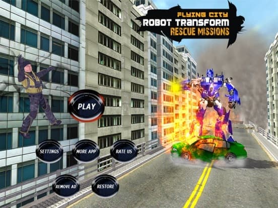 Future Flying City Robot screenshot 2