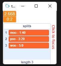 Scratch speedrun timer