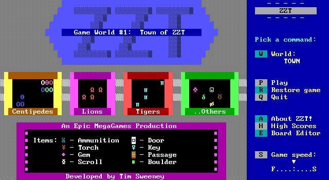 ZZT (1991) screenshot 2