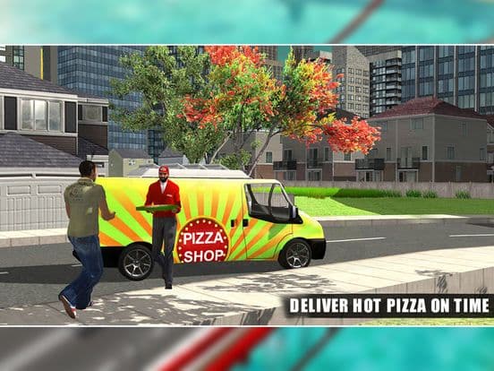 Pizza Delivery Van Simulator - City & Offroad Driving Adventure screenshot 2