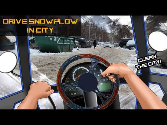 Drive Snowplow in City screenshot 2