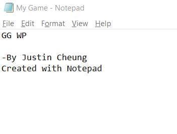 My Game (JustinCheung6)
