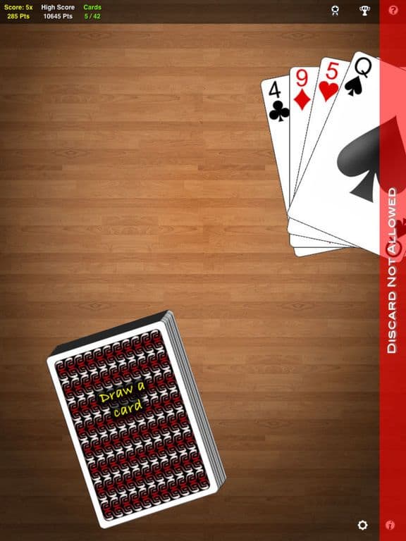 One Handed Solitaire