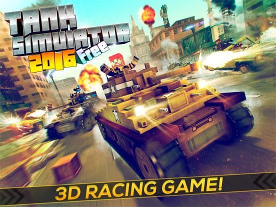 Tank Simulator 2016 | Blocky Tanki Racing Battle screenshot 2