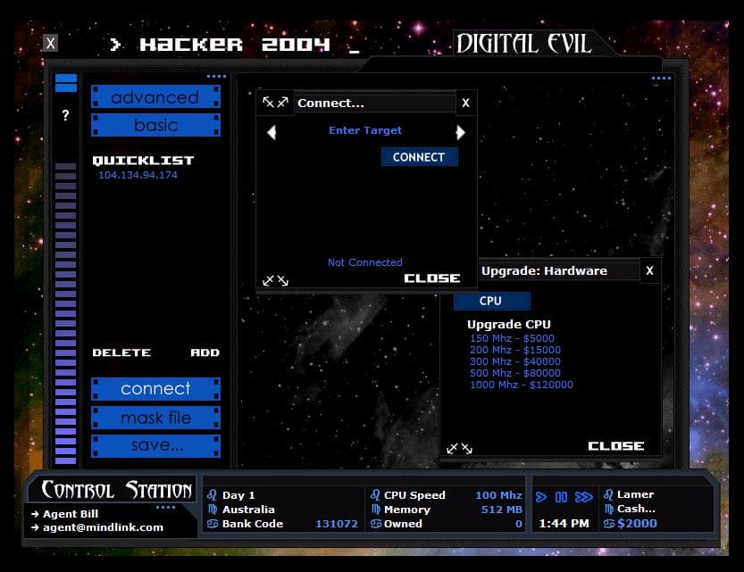 Mindlink Hacker 2004: Digital Evil screenshot 2