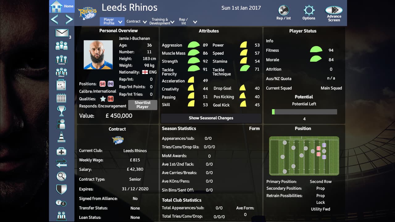 Rugby League Team Manager 2018
