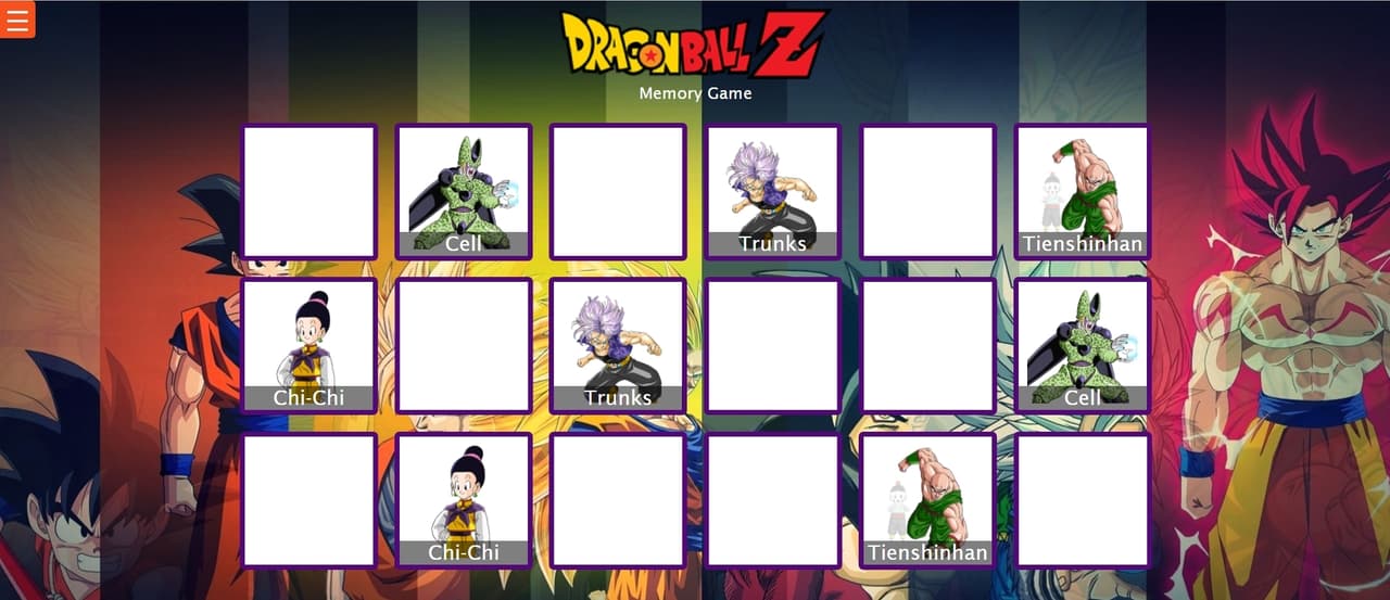 Dragon Ball Z - Memory Game screenshot 2