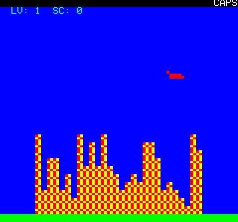 ASCII BASIC GAME 10Liner - Bomber Game!