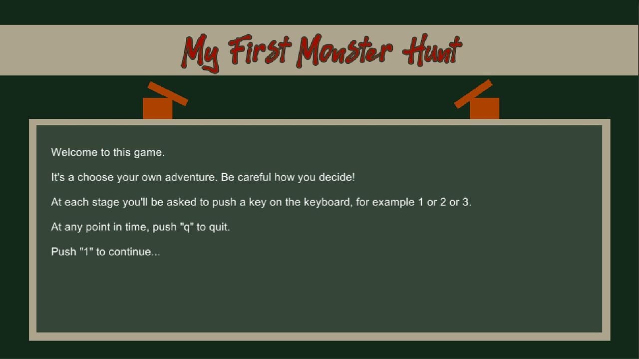 My First Monster Hunt