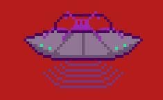 Pixel art alien UFO pack