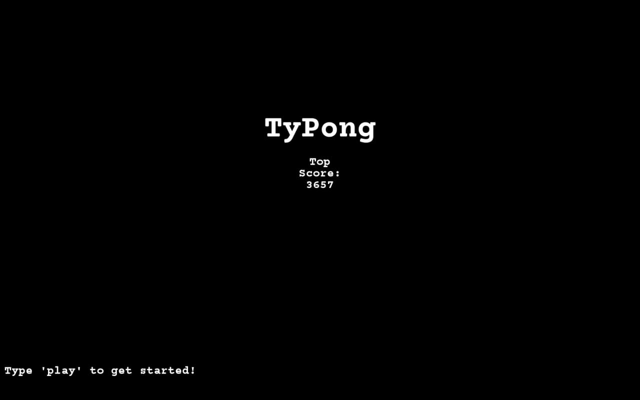 TyPong screenshot 2