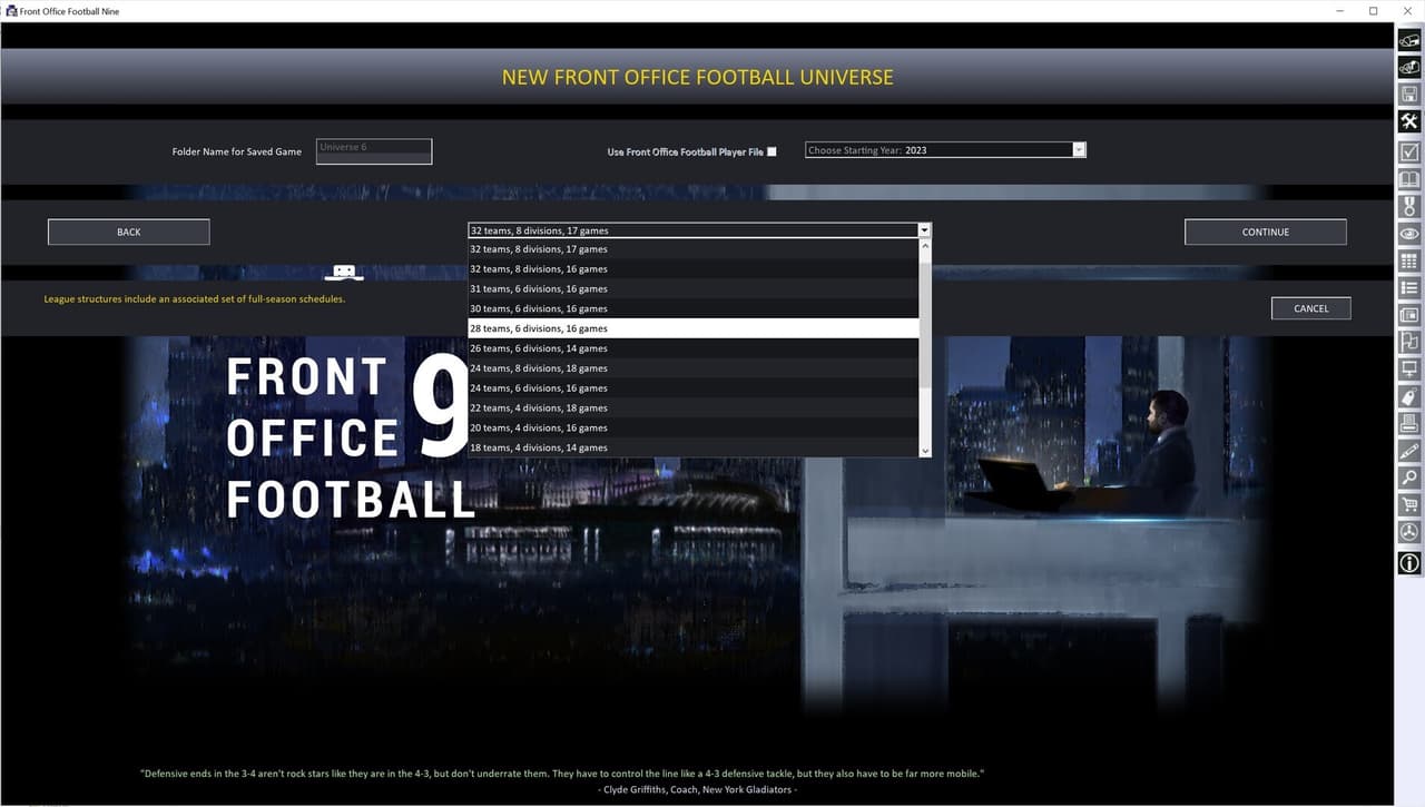 Front Office Football Nine screenshot 2
