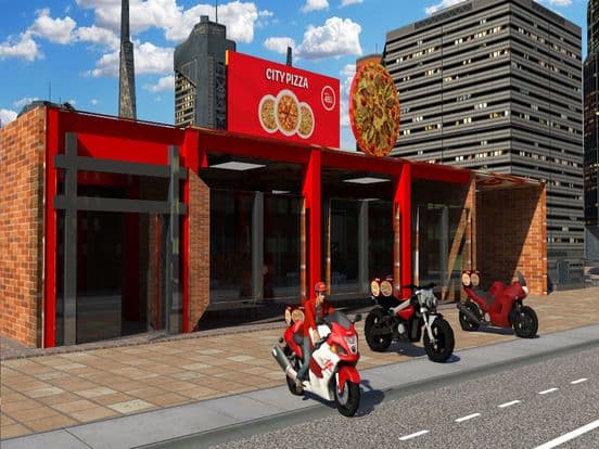 Futuristic pizza delivery screenshot 2