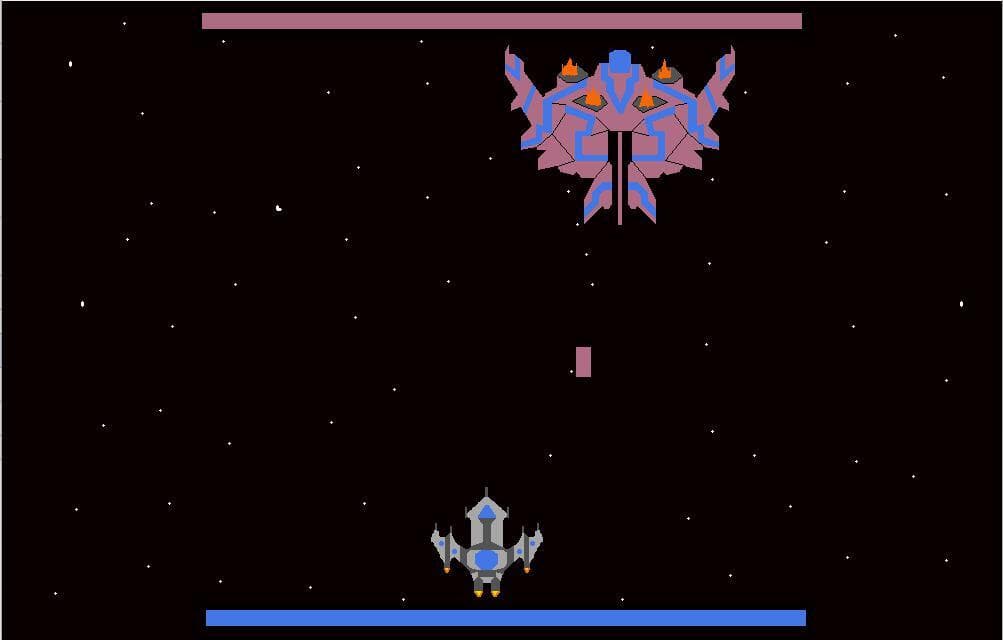 Spaceship boss fight game